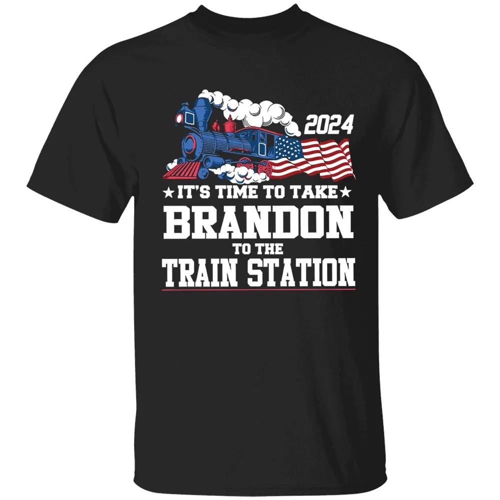 2024 It's Time To Take Brandon To The Train Station Shirt Unisex Standard T-Shirt black s