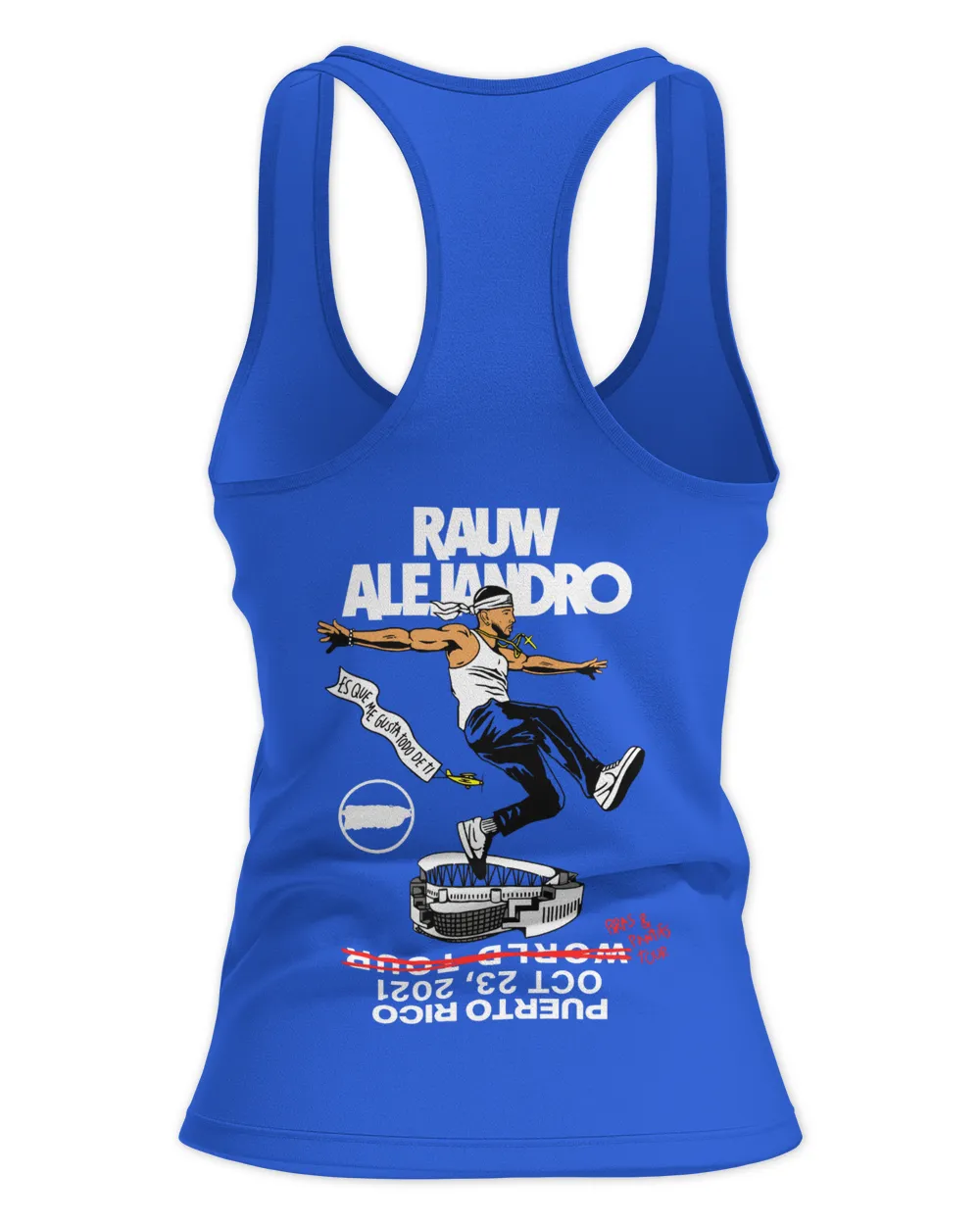 Rauw Alejandro Merch Puerto Rico Shirt Women's Ideal Racerback Tank royal xs