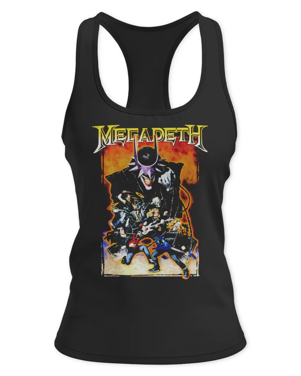 Megadeth Merch Death Metal Dc Shirt Women's Ideal Racerback Tank black xs
