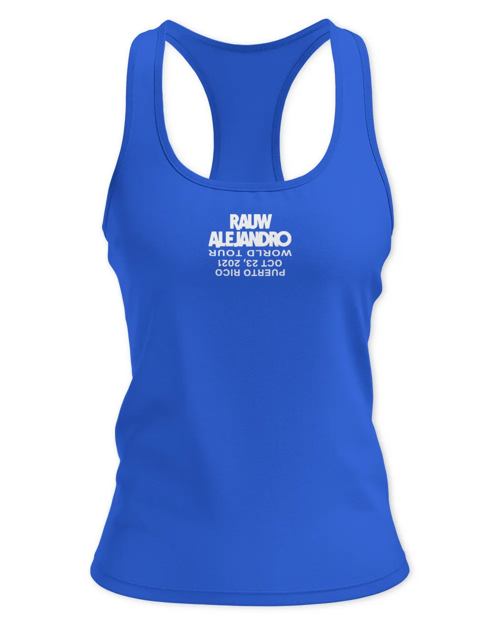 Rauw Alejandro Merch Puerto Rico Shirt Women's Ideal Racerback Tank royal xs