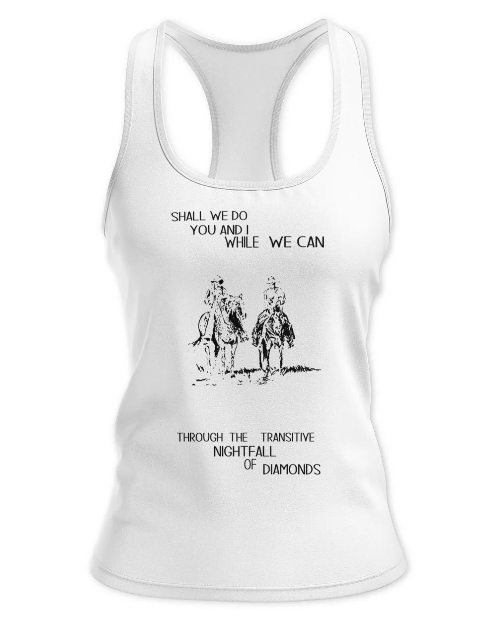 Grateful Dead Merch Dark Star Shirt Women's Ideal Racerback Tank white xs