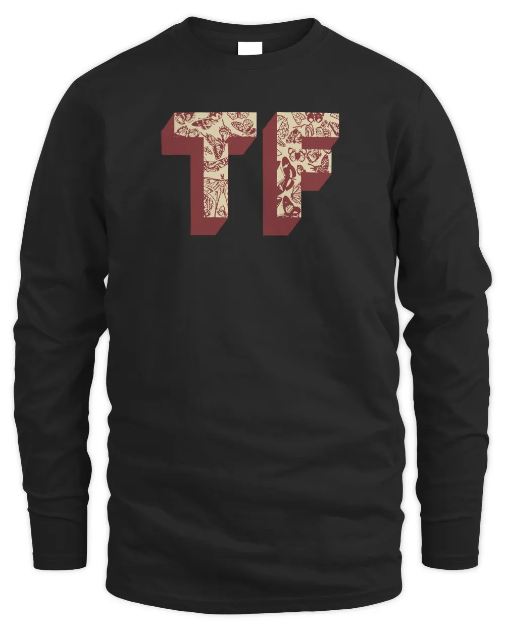 Title Fight Merch Tf Butterfly Shirt Men's Long Sleeved T-Shirt black s
