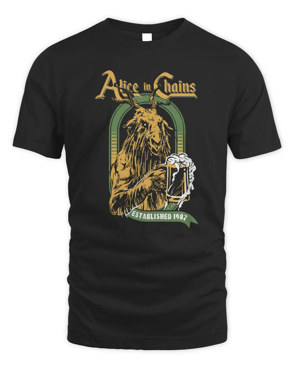 Alice In Chains Merch Devils Brew Mineral Wash Shirt Unisex Standard T-Shirt black s