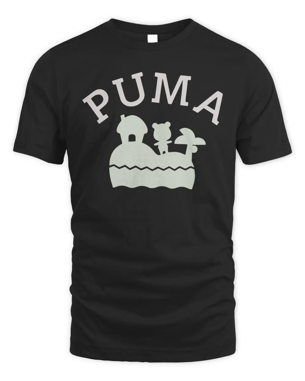 Animal Crossing Merch Puma Phantom Black Shirt Unisex Standard T-Shirt black s