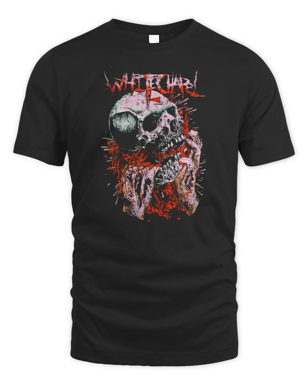 Whitechapel Merch 15 Years Skull Rip Shirt Unisex Standard T-Shirt black s