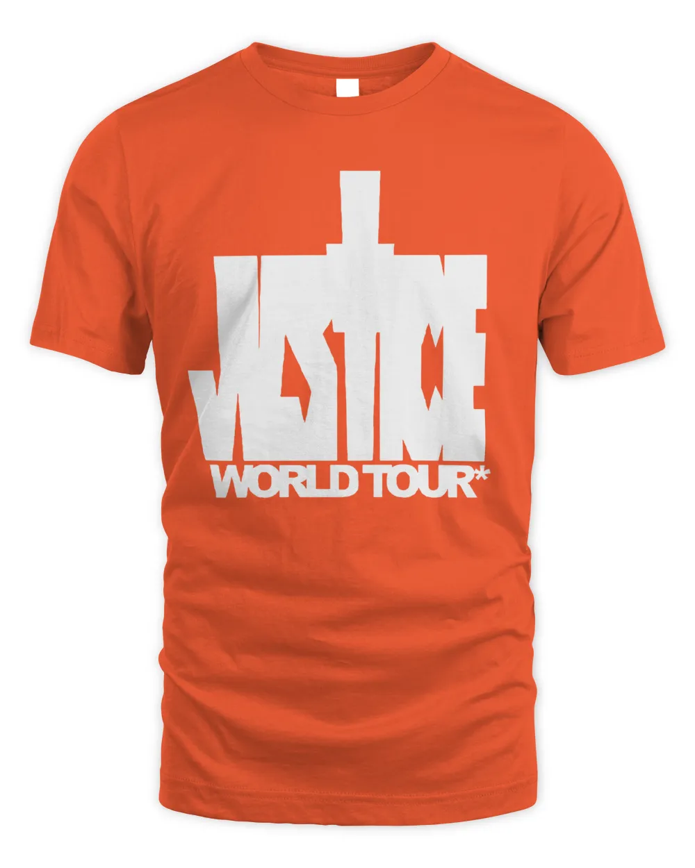 Justin Bieber Tour Merch Justice Tour T-Shirt Unisex Standard T-Shirt orange s