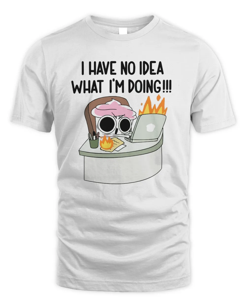 Buzzfeed Unsolved Merch The Good Advice Cupcake No Idea What Im Doing Shirt Unisex Standard T-Shirt white s