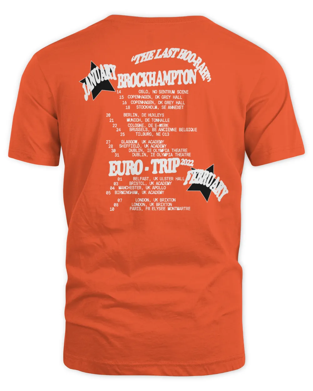 Brockhampton Merch The Last Hoo Rah Shirt Unisex Standard T-Shirt orange s