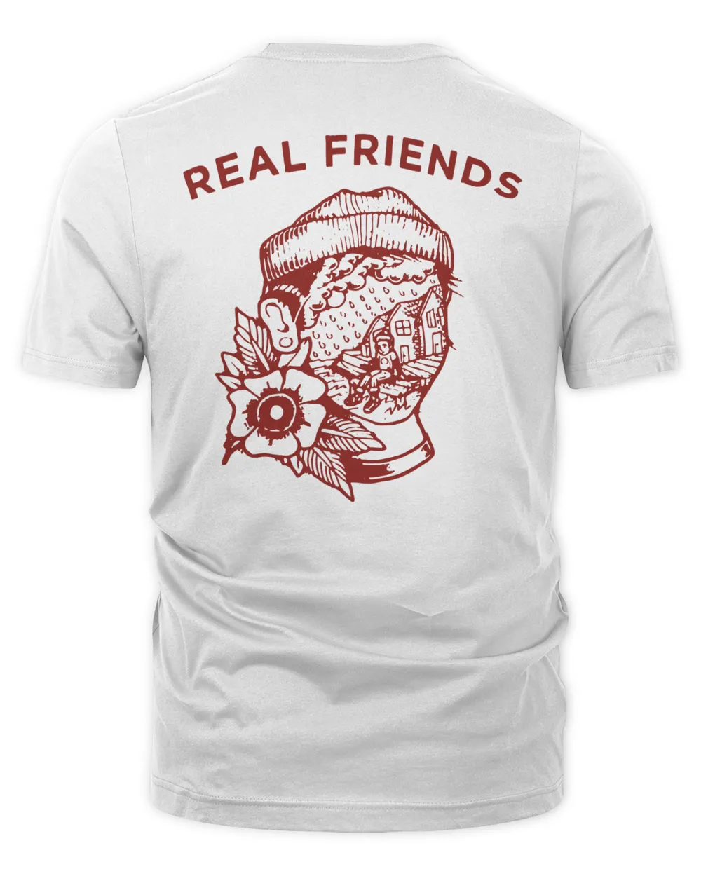 Real Friends Merch Gray Sailor Boy Shirt Unisex Premium T-Shirt white s