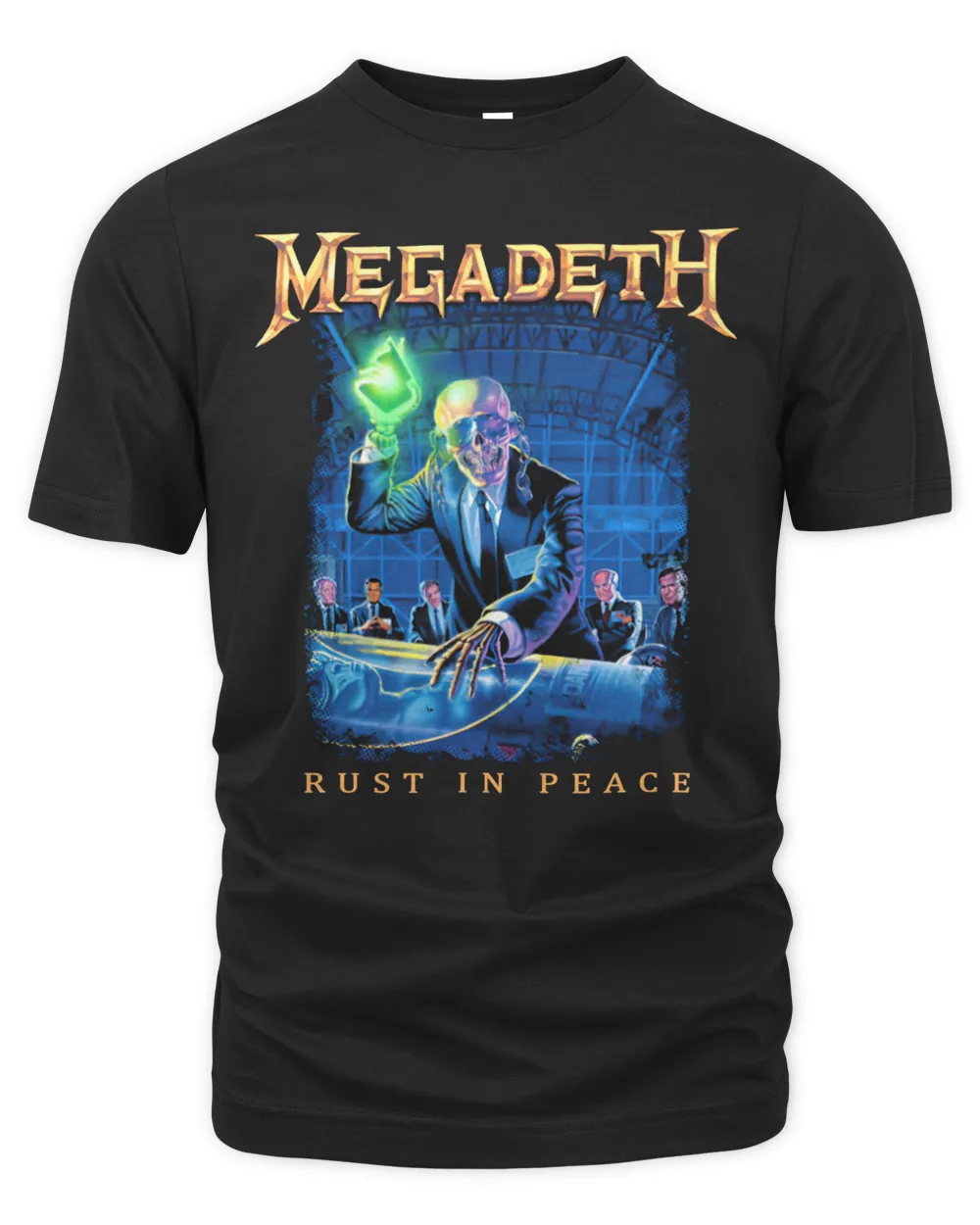 Megadeth Merch Rust In Peace Tracklist Shirt Unisex Premium T-Shirt black s