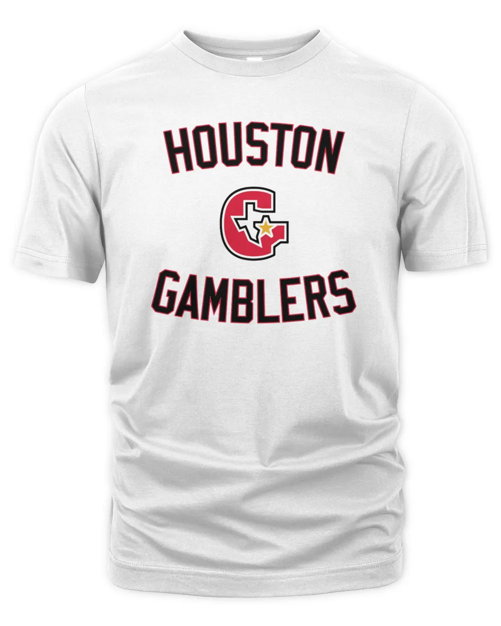 Usfl Merch Houston Gamblers Logo T-Shirt Unisex Premium T-Shirt white s