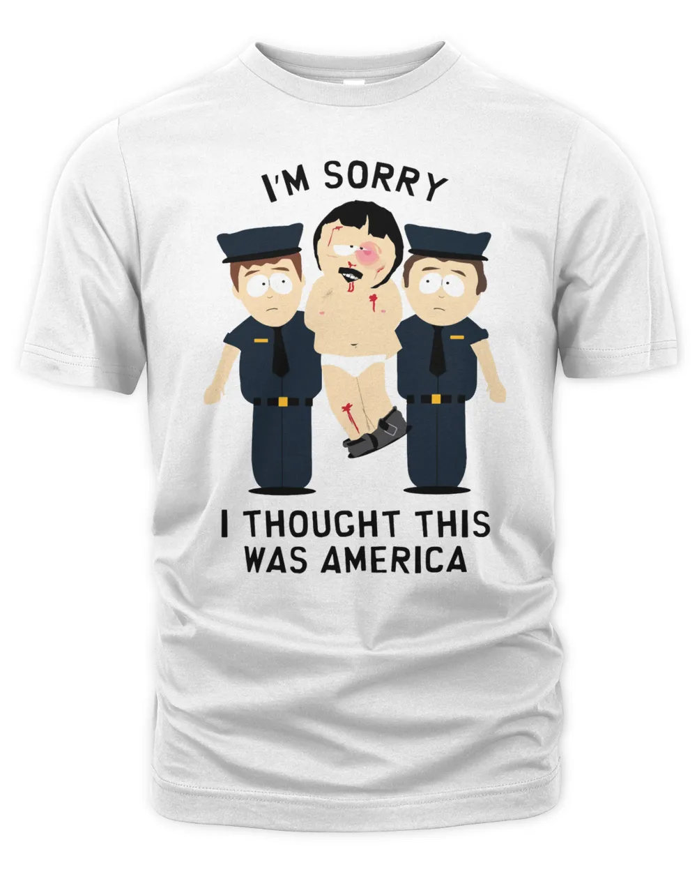 South Park Merch Randy I Thought This Was America Shirt Unisex Premium T-Shirt white s