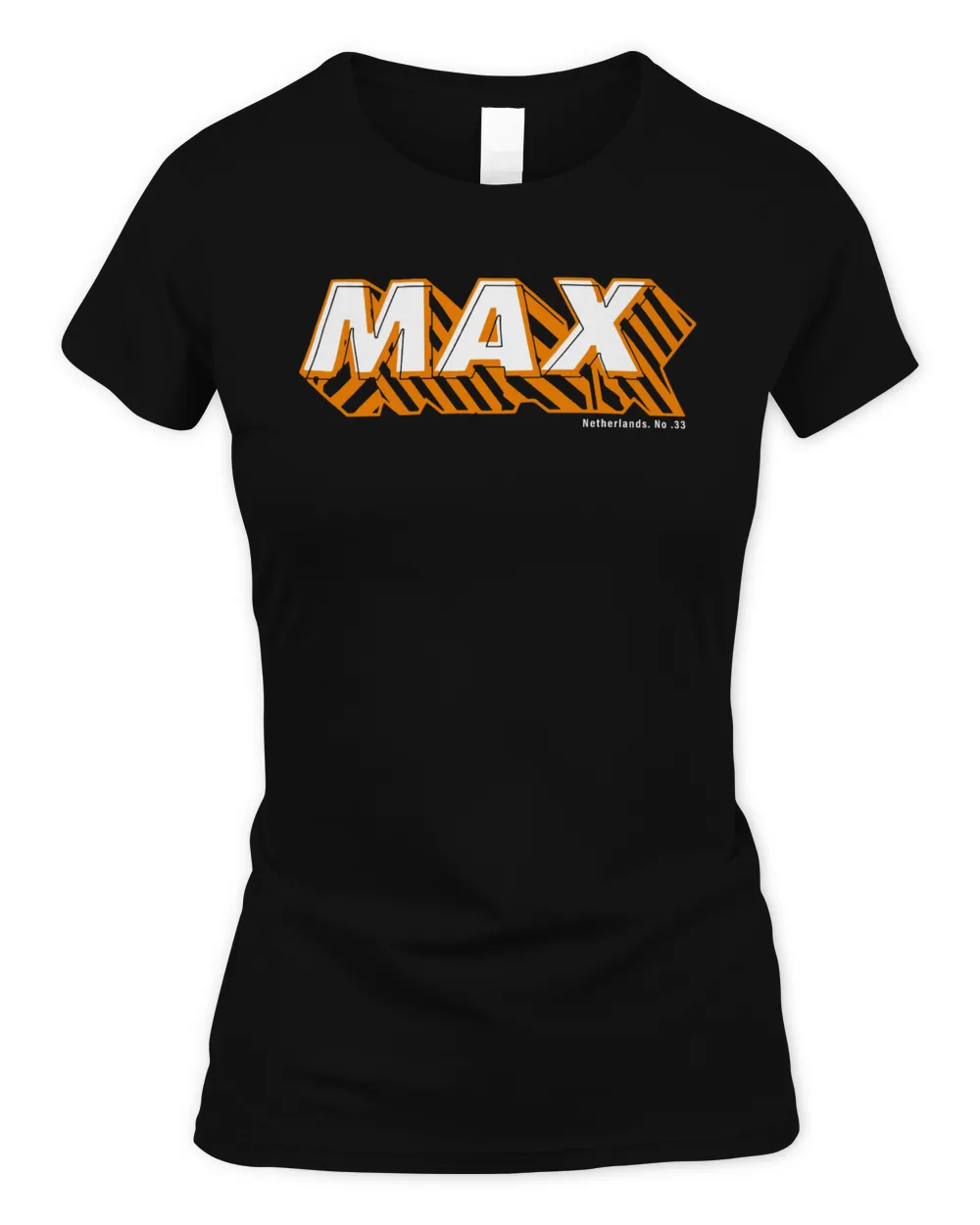 Red Bull Racing Merch Max Verstappen Driver Shirt Women's Soft Style Fitted T-Shirt black s