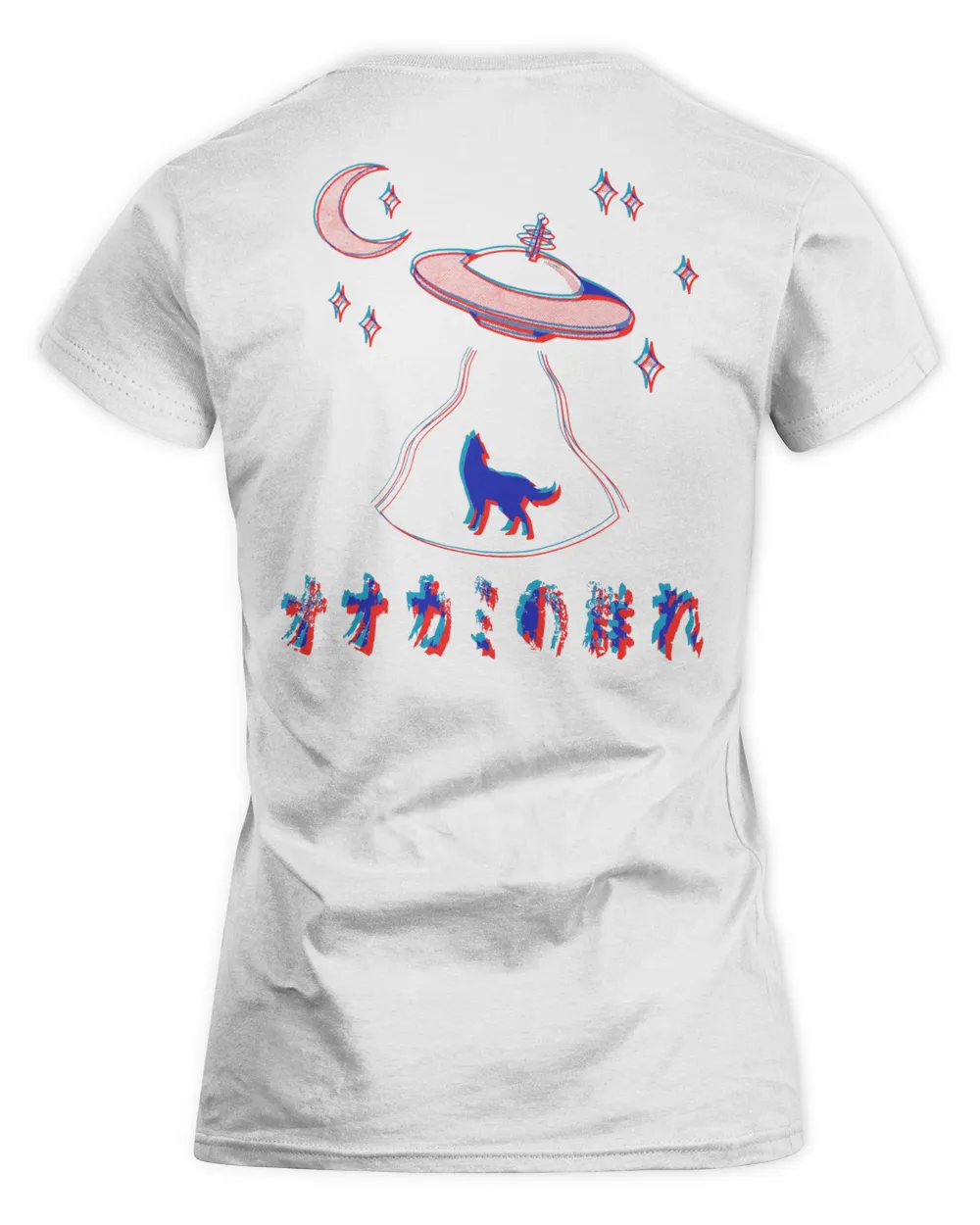 Sssniperwolf Merch Exclusive 3d Wolfpack Ufo Shirt Women's Soft Style Fitted T-Shirt white s