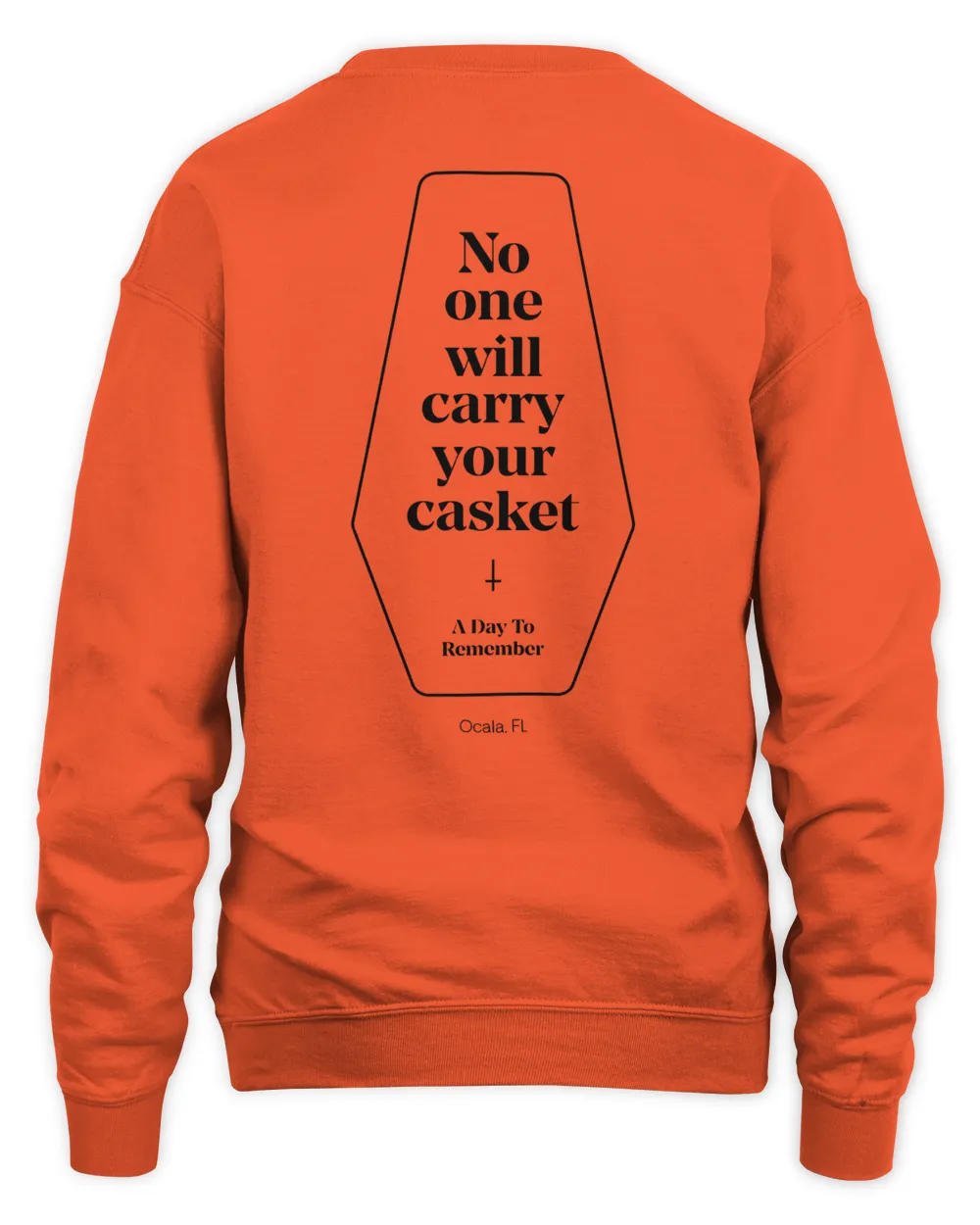 Adtr Merch Casket Shirt Unisex Sweatshirt orange s