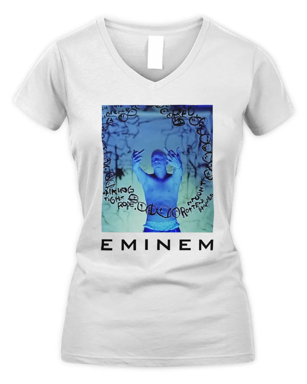 Eminem Merch Still Dont Shirt Women's V-Neck T-Shirt white s