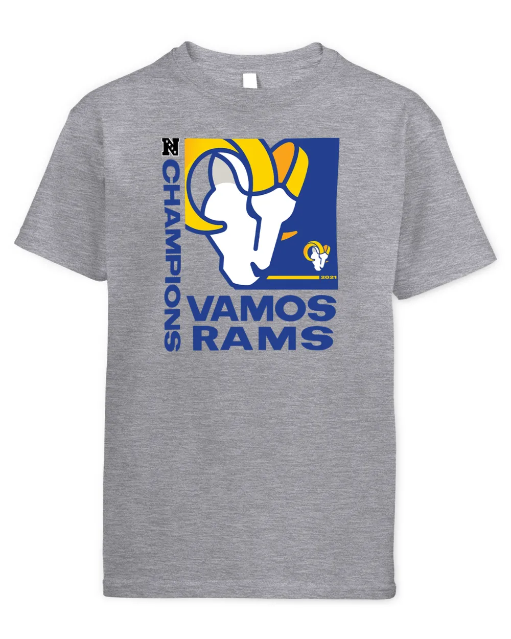Los Angeles Rams 2021 NFC Champions Team Slogan Shirt Kids Standard T-Shirt sport-grey xs