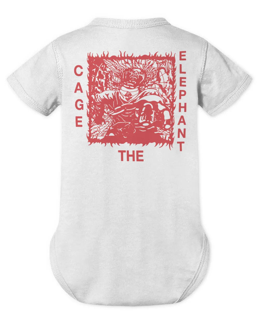 Cage The Elephant Merch Logo Shirt Infant Short Sleeve Bodysuit white 3m