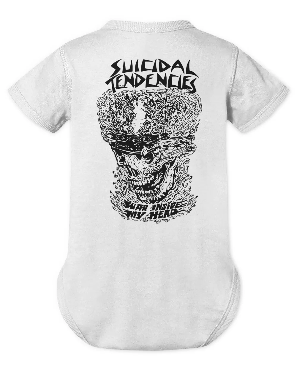 Suicidal Tendencies Merch War Inside My Head The Artist Series T-Shirt Infant Short Sleeve Bodysuit white 3m