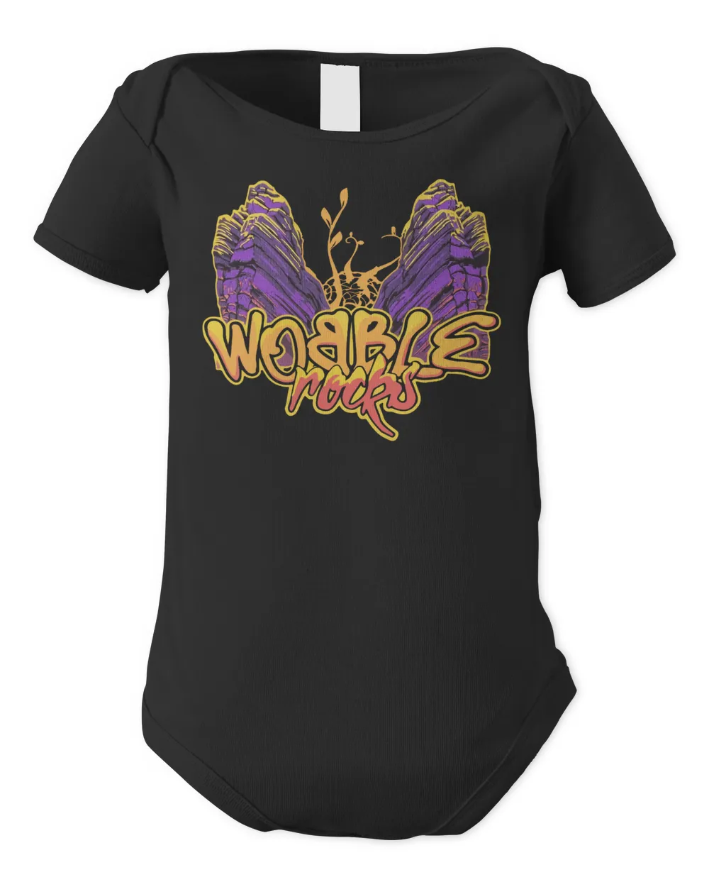 Ganja White Night Merch Wobble Rocks Shirt Infant Short Sleeve Bodysuit black 3m