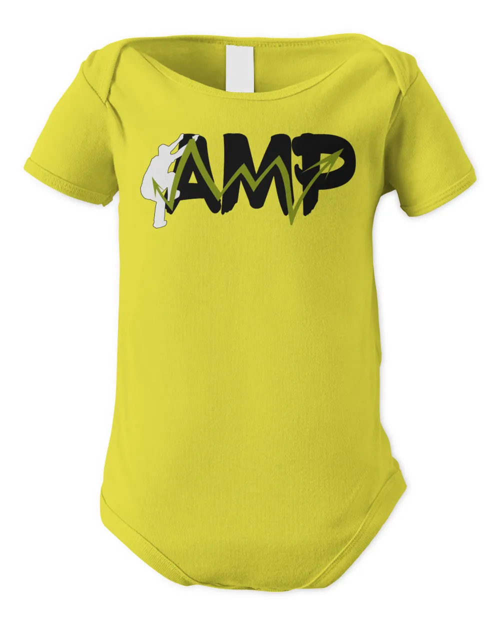 Amp Merch No Gray For Whi Shirt Infant Short Sleeve Bodysuit yellow 3m