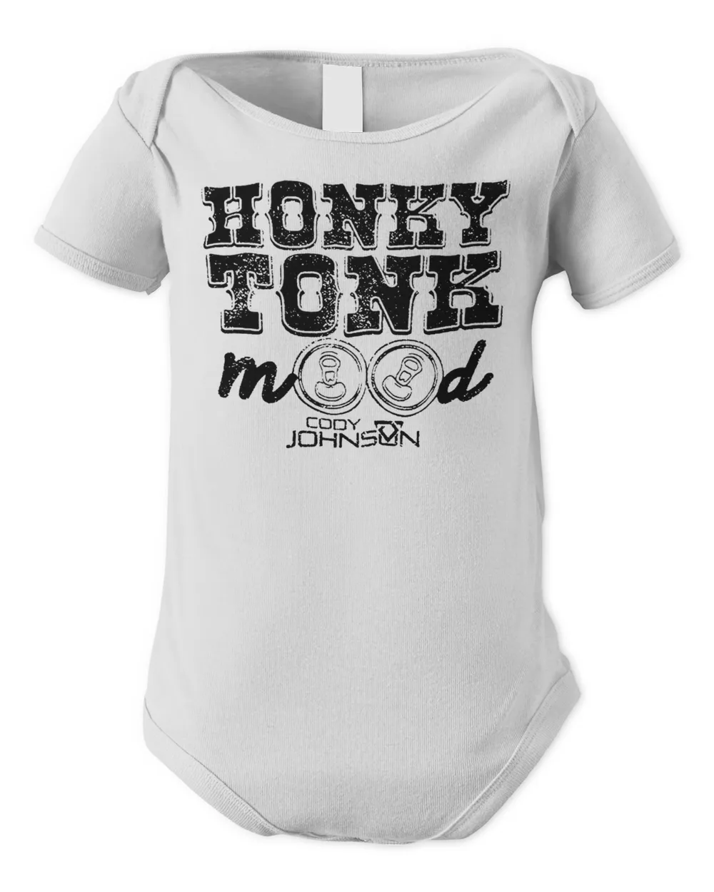 Cody Johnson Merch Honky Tonk Shirt Infant Short Sleeve Bodysuit white 3m