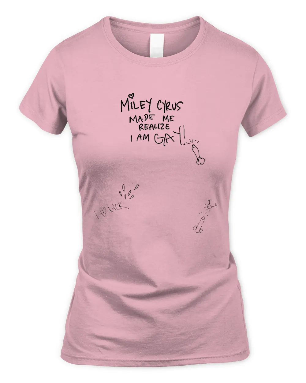 Miley Cyrus Merch Miley Made Me Gay Shirt Women's Standard T-Shirt light-pink s
