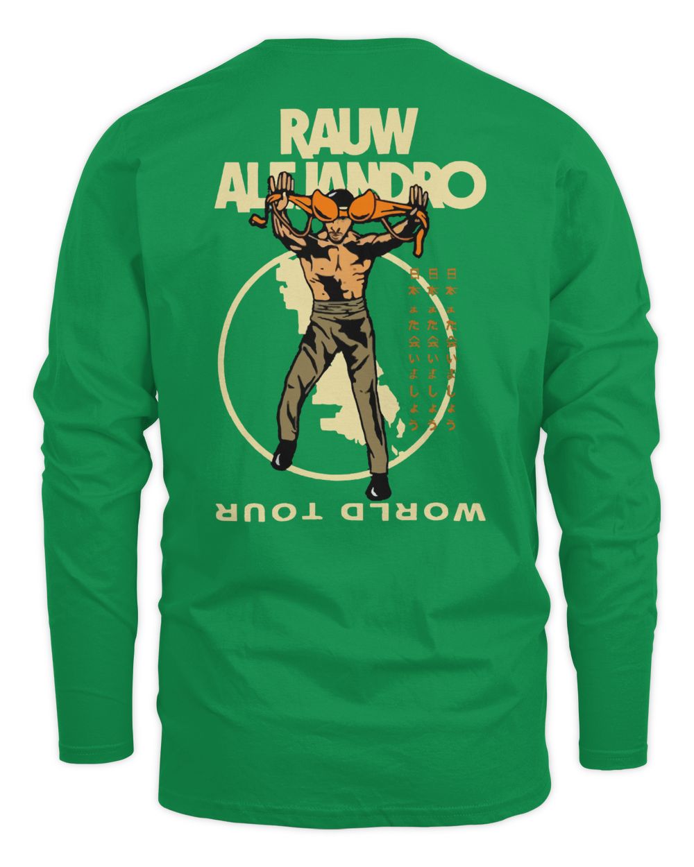 Rauw Alejandro Merch General TShirt Men's Long Sleeved T-Shirt irish-green s
