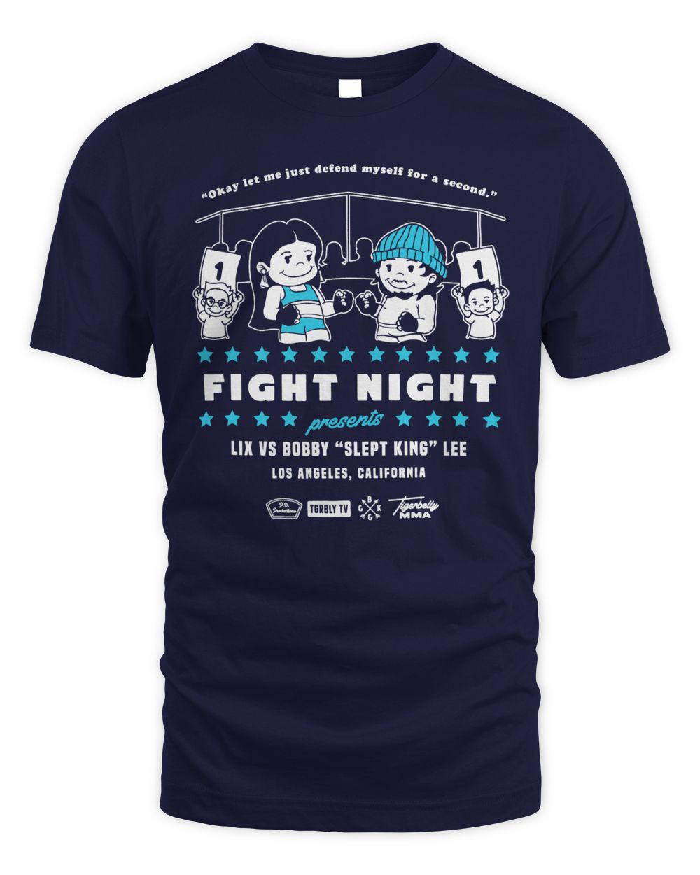 Tigerbelly Merch Fight Night Shirt Unisex Standard T-Shirt navy s