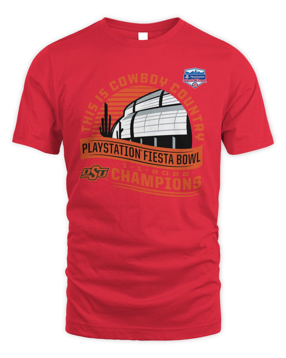Oklahoma State Cowboys Fiesta Bowl Champions 2022 T-Shirt Unisex Standard T-Shirt red 