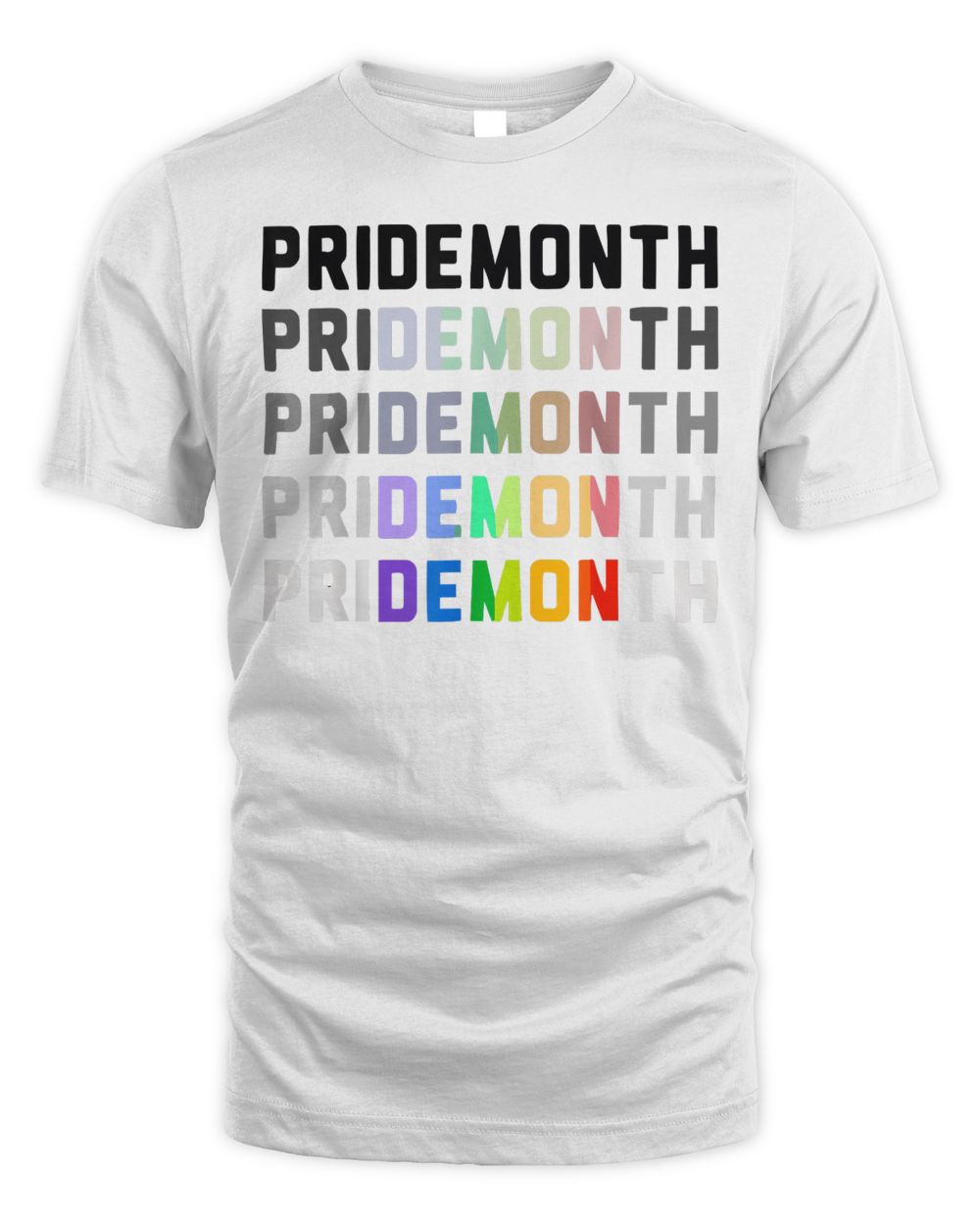 Pride Month Demon Lgbt Gay Pride Month Transgender Lesbian Shirt Unisex Standard T-Shirt white s