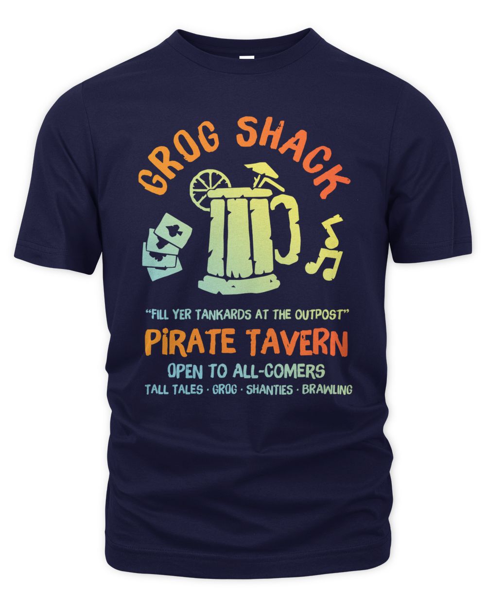 Sea Of Thieves Merch Rare Grog Shack Shirt Unisex Premium T-Shirt navy 