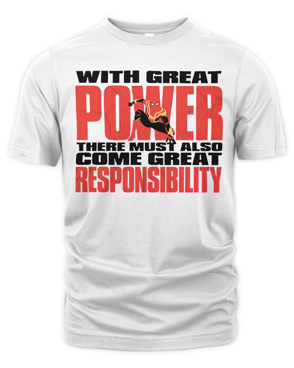 Spider-Man Quote Unisex Premium T-Shirt white s