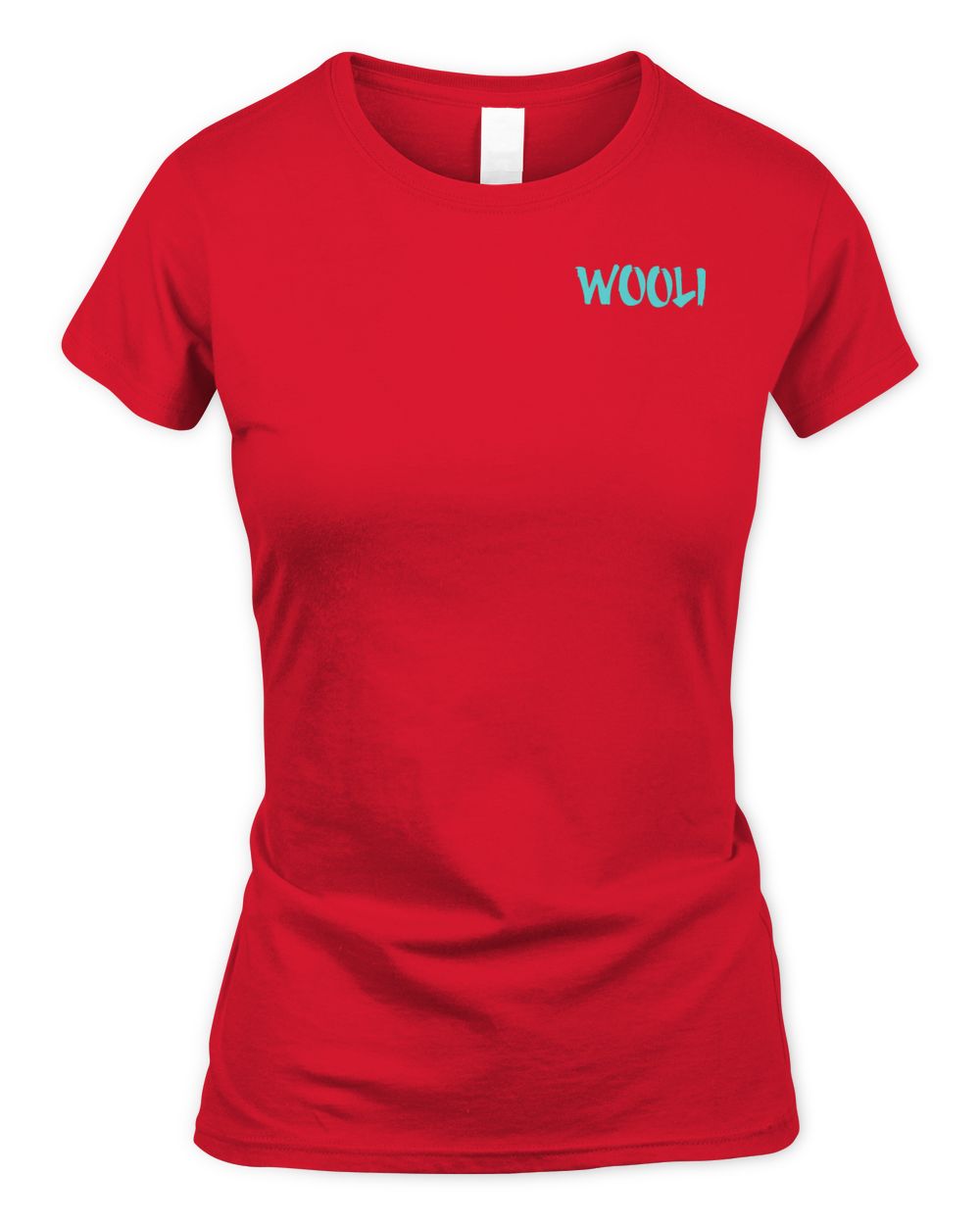 Wooli Merch Logo Shirt Women's Soft Style Fitted T-Shirt red 