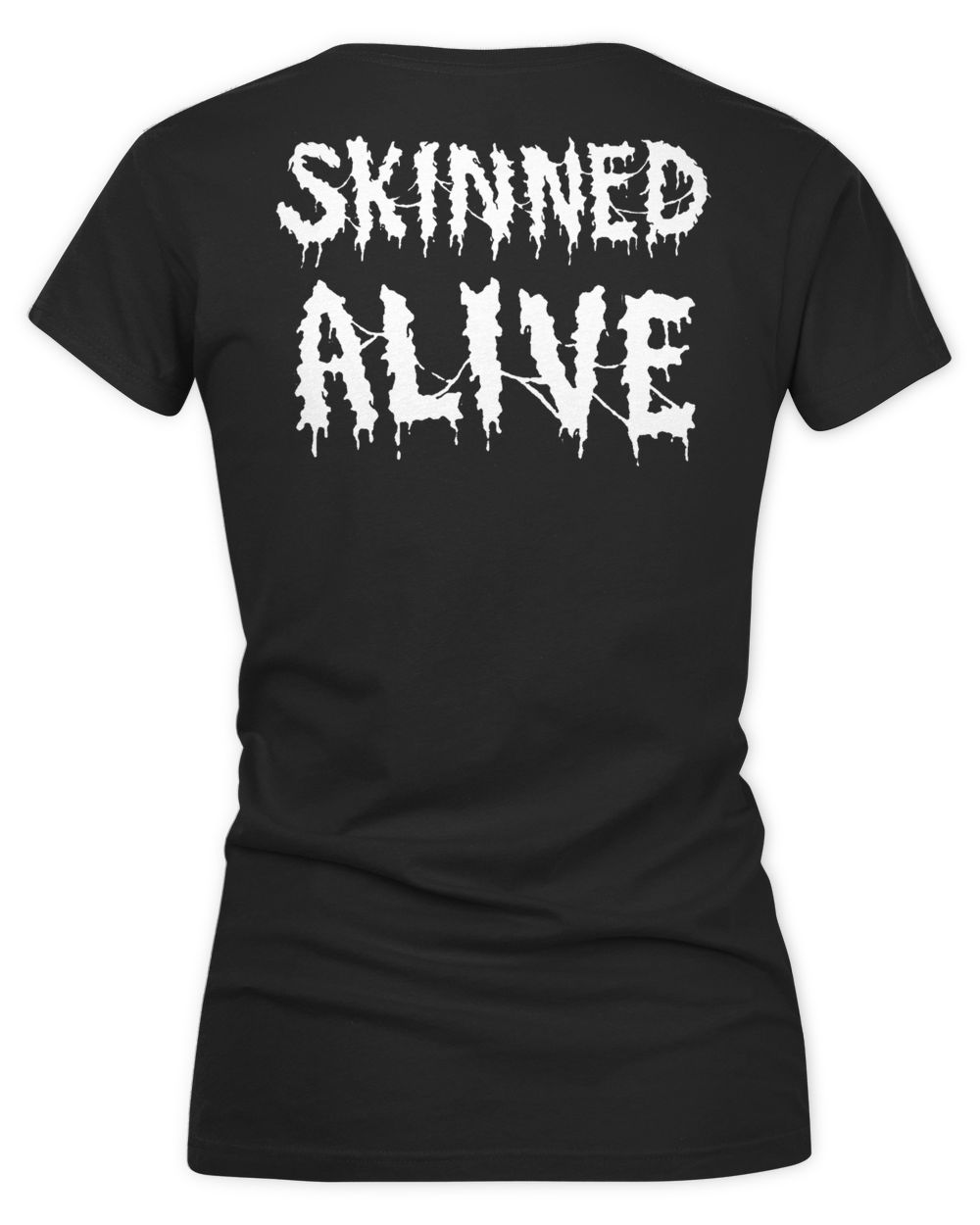 Night Shift Merch Enforced Skinned Alive Shirt Women's V-Neck T-Shirt black s