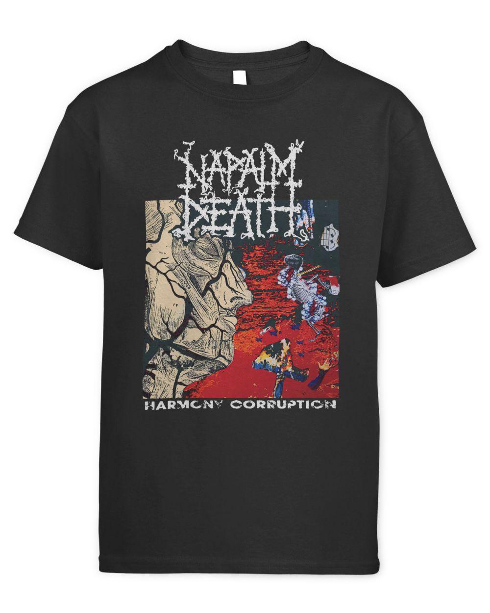 Napalm Death Merch Harmony Corruption Shirt Kids Standard T-Shirt black xs