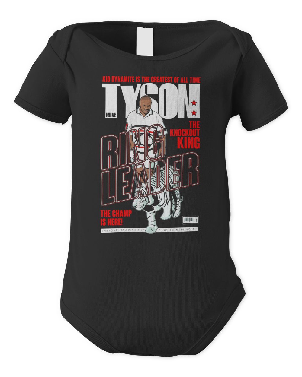 Ring Leader Mike Tyson Shirt Infant Short Sleeve Bodysuit black 3m