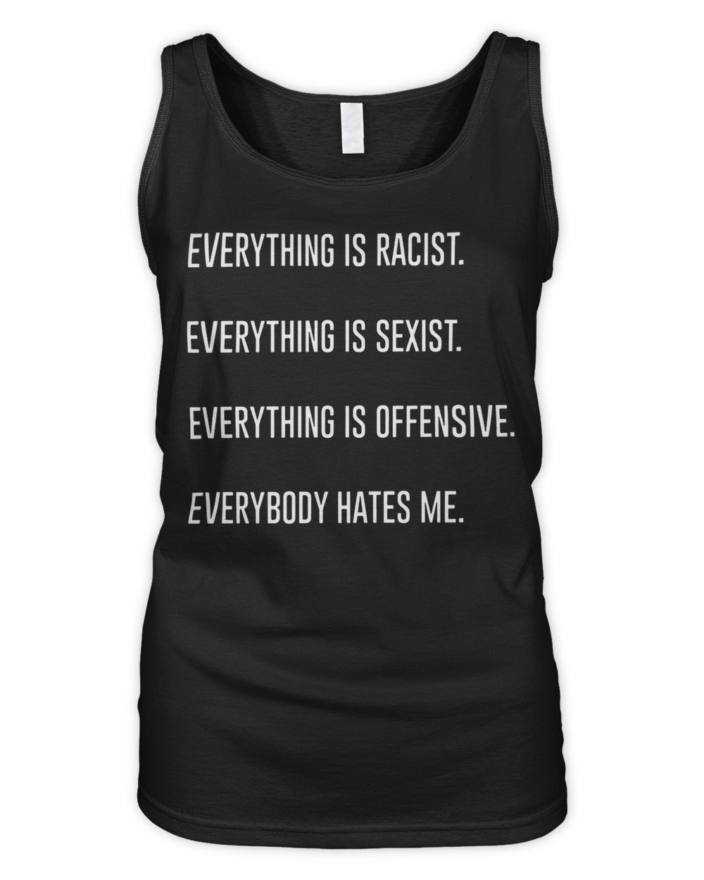Tom Macdonald Merch Everybody Hates Me Shirt Women's Tank Top black s