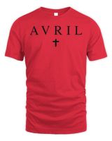 Avril Lavigne Merch Cross Shirt Unisex Standard T-Shirt red 