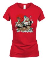 Studio Ghibli Merch Boat Shirt Women's Soft Style Fitted T-Shirt red 