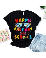 Happy Last Day Of School Hawaii Summer Vacation Beach Shirt Unisex Standard T-Shirt black s