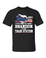 2024 It's Time To Take Brandon To The Train Station Shirt Unisex Standard T-Shirt black s