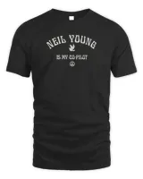 Neil Young Merch Vintage Co Pilot Shirt Unisex Standard T-Shirt black s