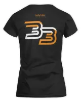 Red Bull Racing Merch Max Verstappen Driver Shirt Women's Soft Style Fitted T-Shirt black s