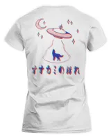 Sssniperwolf Merch Exclusive 3d Wolfpack Ufo Shirt Women's Soft Style Fitted T-Shirt white s