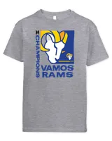 Los Angeles Rams 2021 NFC Champions Team Slogan Shirt Kids Standard T-Shirt sport-grey xs
