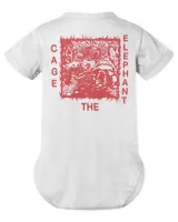 Cage The Elephant Merch Logo Shirt Infant Short Sleeve Bodysuit white 3m