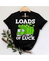 Kids Boys St Patricks Day Toddler Lucky Construction Truck Shirt Unisex Standard T-Shirt black s
