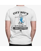 City Boy's Raw Piping Co 1800 Lay Pipe T-shirt Unisex Standard T-Shirt black s