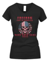 Tom Macdonald Merch Freedom Cancelled Shirt Women's V-Neck T-Shirt black s